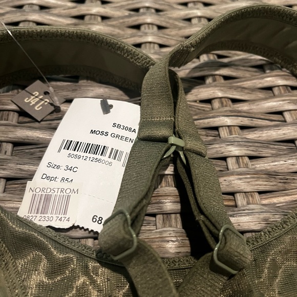 🆕Sweaty Betty Moss Green Sports Bra Size 34C - Picture 4 of 4